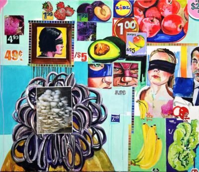 Original Culture Collage by Shelton Walsmith | Pop Art Art on Canvas | Innocent Eye Test; Formerly Germaine Grocery Store