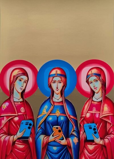 Original Culture Collage by Spiro Art | Pop Art Art on Paper | Hierarchs With Fillers