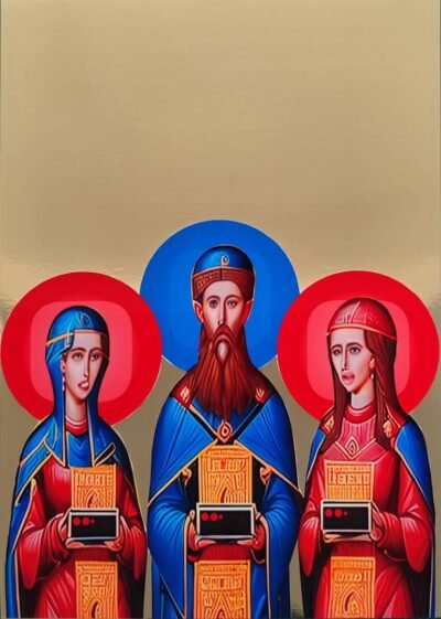 Original Culture Collage by Spiro Art | Pop Art Art on Paper | Hierarchs With Fillers