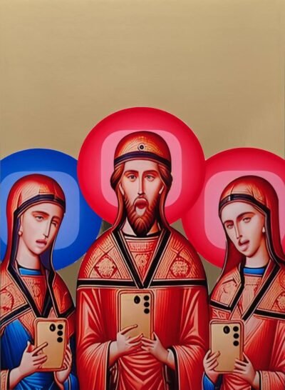 Original Culture Collage by Spiro Art | Pop Art Art on Paper | Hierarchs With Fillers