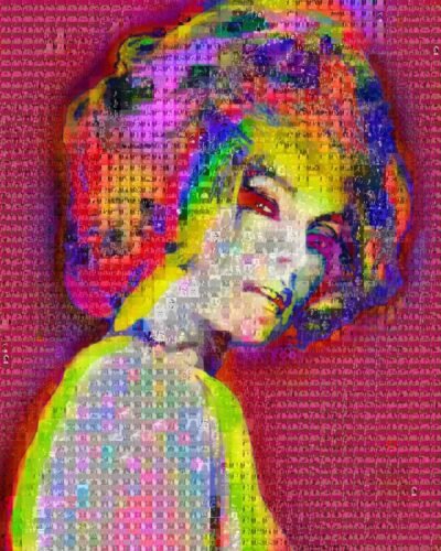 Original Celebrity Collage by John Lijo Bluefish | Pop Art Art on Canvas | Eva