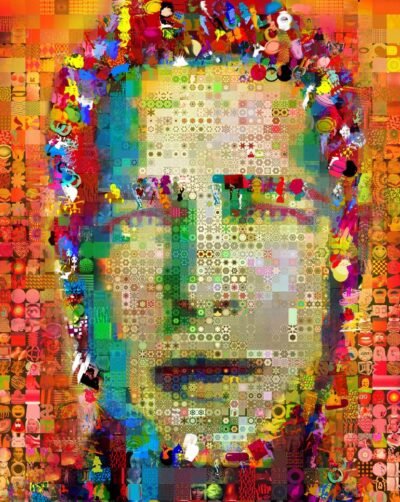 Original Celebrity Collage by John Lijo Bluefish | Pop Art Art on Canvas | The things we own end up owning us