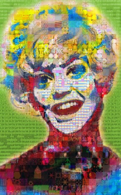 Original Celebrity Collage by John Lijo Bluefish | Pop Art Art on Canvas | Cactus Flower