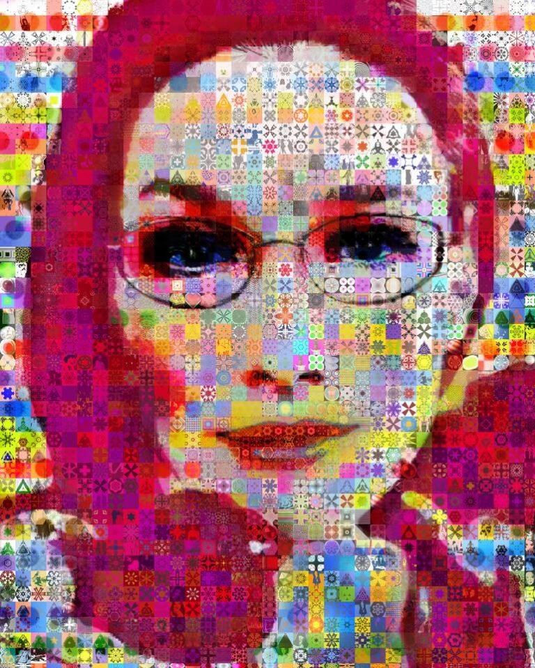 Original Celebrity Collage by John Lijo Bluefish | Pop Art Art on Canvas | Sandsparkle