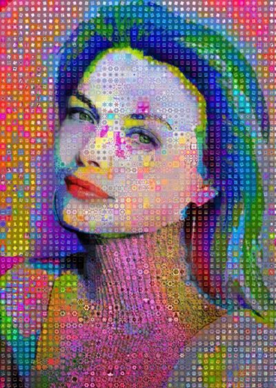 Original Celebrity Collage by John Lijo Bluefish | Pop Art Art on Canvas | Sweet-winona