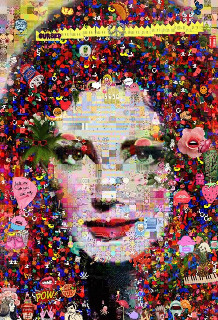 Original Celebrity Collage by John Lijo Bluefish | Pop Art Art on Canvas | Long lost love