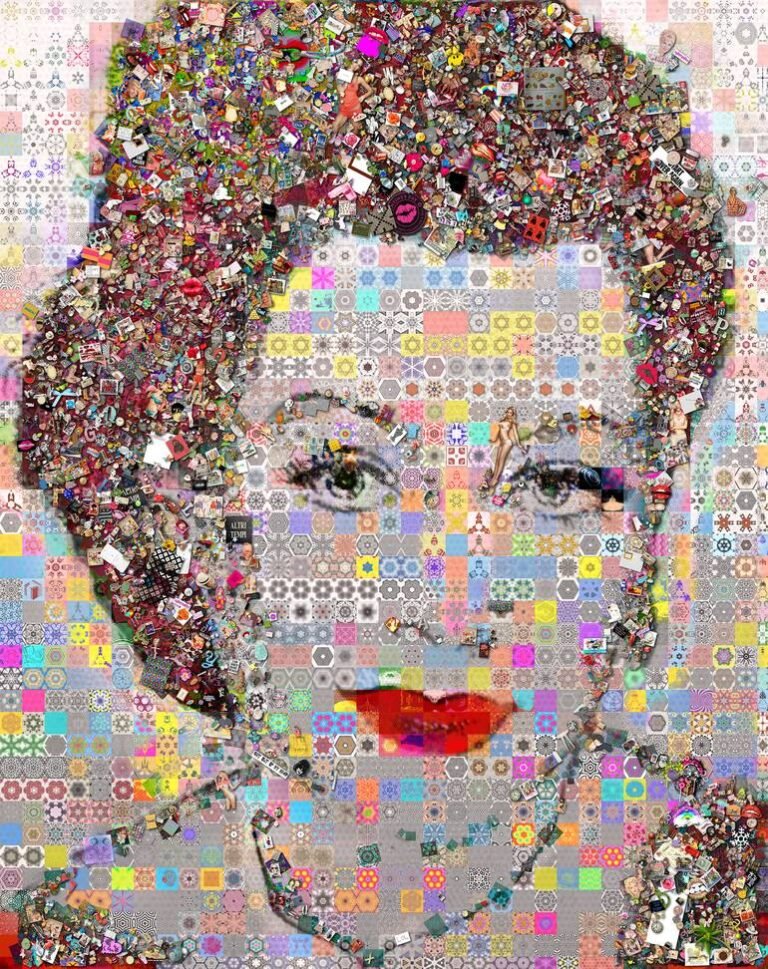 Original Celebrity Collage by John Lijo Bluefish | Pop Art Art on Canvas | Come-live-with-me