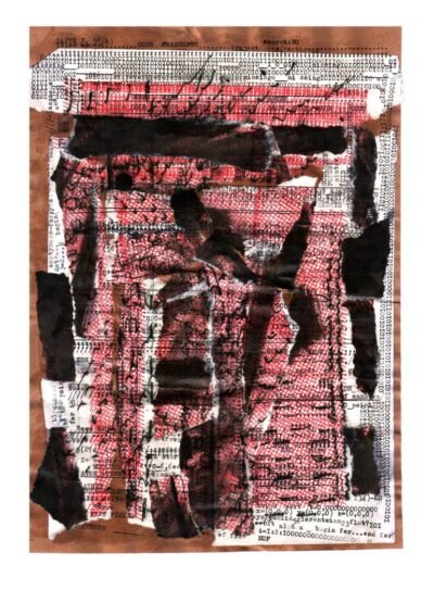 Original Patterns Collage by Federico Federici | Pop Art Art on Paper | Code Fragments - Secret: NO