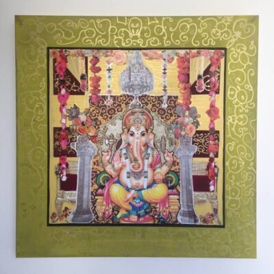 Original Religion Collage by Anthony Adams | Pop Art Art on Canvas | To Ganesha with Love