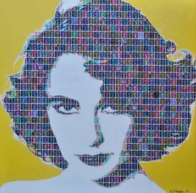 Original Celebrity Collage by Gary Hogben | Pop Art Art on Canvas | Elizabeth Taylor