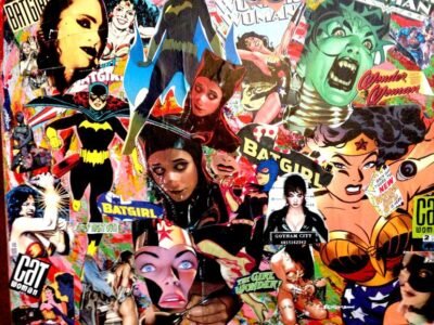 Original Celebrity Collage by Carl Schumann | Pop Art Art on Canvas | Gotham Grrrrls