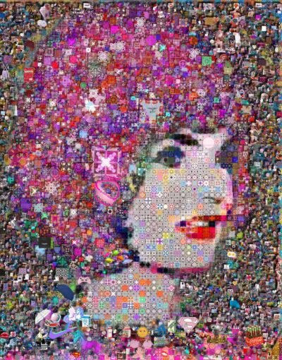 Original People Collage by John Lijo Bluefish | Pop Art Art on Canvas | Jackie