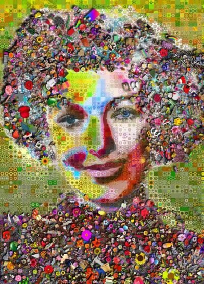 Original Celebrity Collage by John Lijo Bluefish | Pop Art Art on Canvas | Queen of Everything