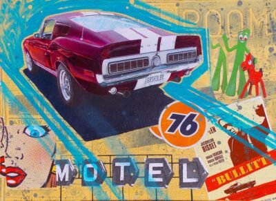 Original Car Collage by Richard Kaminski | Pop Art Art on Other | 68 Shelly