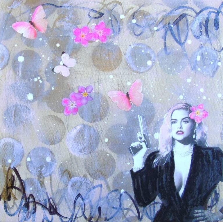 Original Celebrity Collage by Lorette C Luzajic | Pop Art Art on Canvas | Elegy For Vickie Lynn Hogan