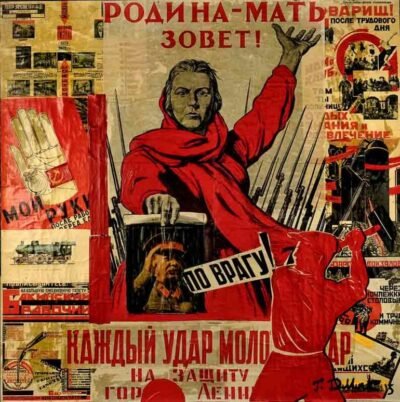 Original Political Collage by Thomas Dellert-dellacroix | Pop Art Art on Canvas | Our Father and Motherland