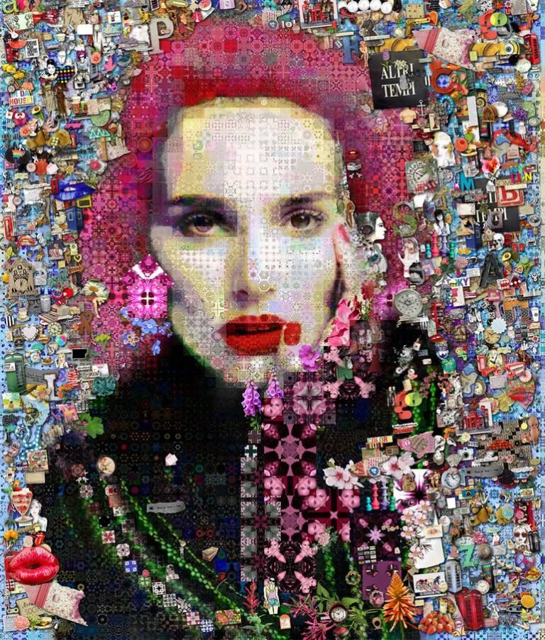 Original Celebrity Collage by John Lijo Bluefish | Pop Art Art on Canvas | Lost in the woods