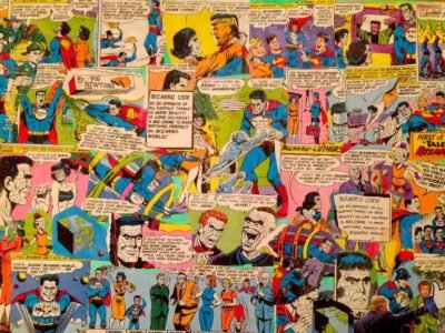 Original Cartoon Collage by Carl Schumann | Pop Art Art on Other | Bizarro Superman