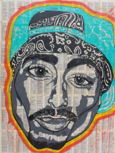 Original Celebrity Collage by Daniel Gunn | Pop Art Art on Canvas | Pages of Makaveli