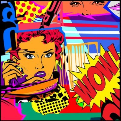 Original Comics Collage by Agent X | Pop Art Art on Canvas | April Kennedy - Original on Canvas by Agent X