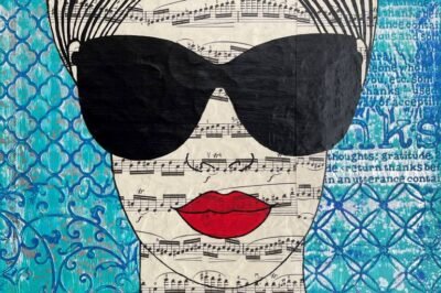 Original People Collage by Martina Niederhauser-landtwing | Pop Art Art on Wood | sun kissed