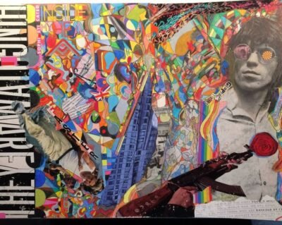 Original Pop Culture/Celebrity Collage by Bettina Stuurman | Pop Art Art on Cardboard | Sophisticated in my Head