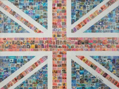 Original Popular culture Collage by Gary Hogben | Pop Art Art on Canvas | Union Jack