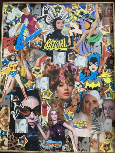 Original Celebrity Collage by Carl Schumann | Pop Art Art on Other | Super Swinging Sixties Girls