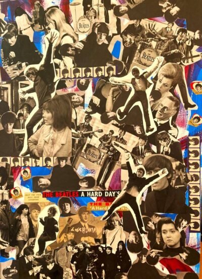 Original Celebrity Collage by Carl Schumann | Pop Art Art on Other | Another Hard Days Night