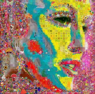 Original Celebrity Collage by John Lijo Bluefish | Pop Art Art on Canvas | Till it hurts no more