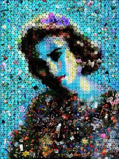 Original Celebrity Collage by John Lijo Bluefish | Pop Art Art on Canvas | The Swan