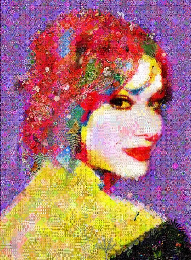 Original Celebrity Collage by John Lijo Bluefish | Pop Art Art on Canvas | Queen