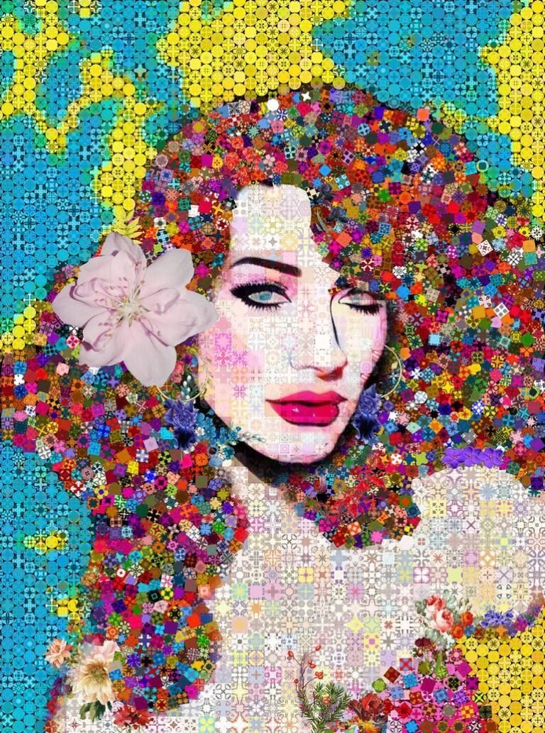 Original Celebrity Collage by John Lijo Bluefish | Pop Art Art on Canvas | Fragments of my Mind