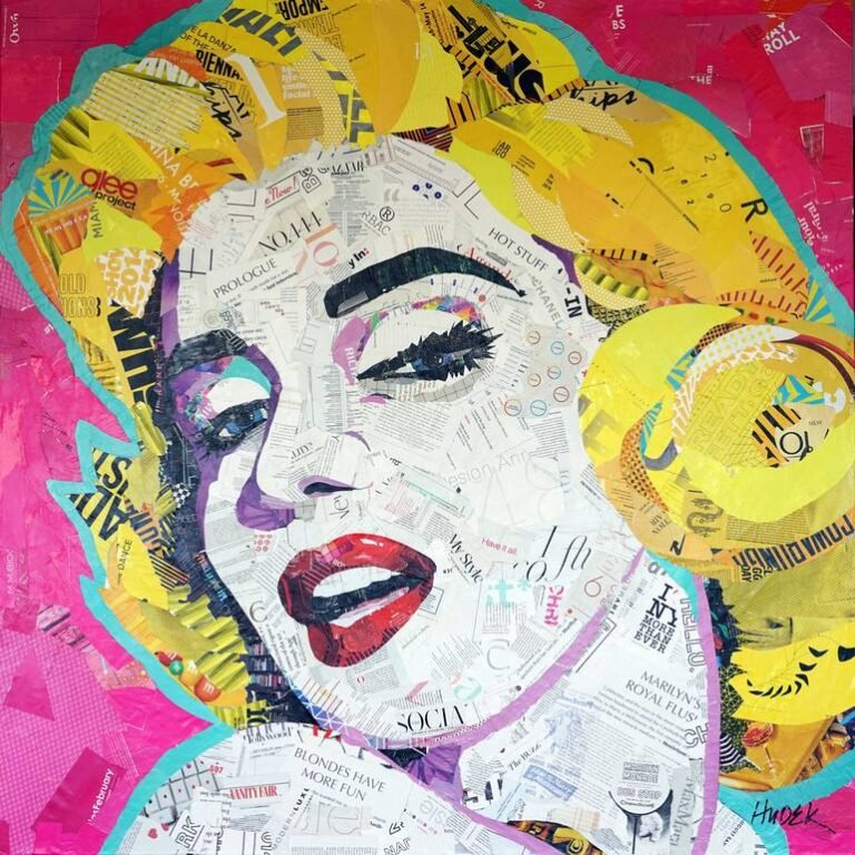 Original Pop Culture/Celebrity Collage by Jim Hudek | Pop Art Art on Canvas | Blondes Have More Fun