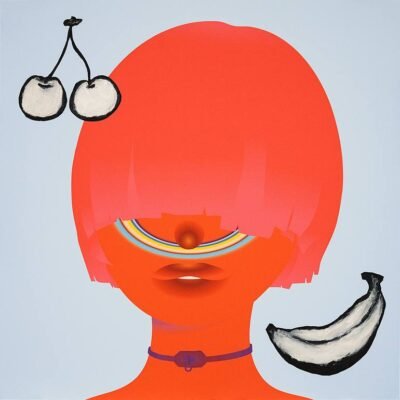 Original Humor Collage by Banakido Moho | Pop Art Art on Canvas | Fruit 01