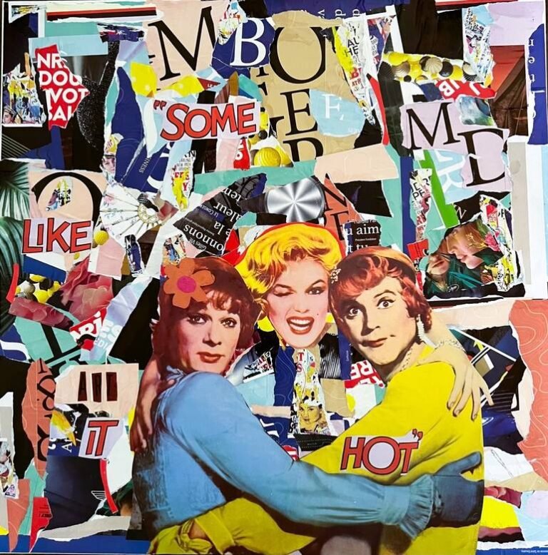 Original Cinema Collage by Muriel Deumie | Pop Art Art on Canvas | Collageg