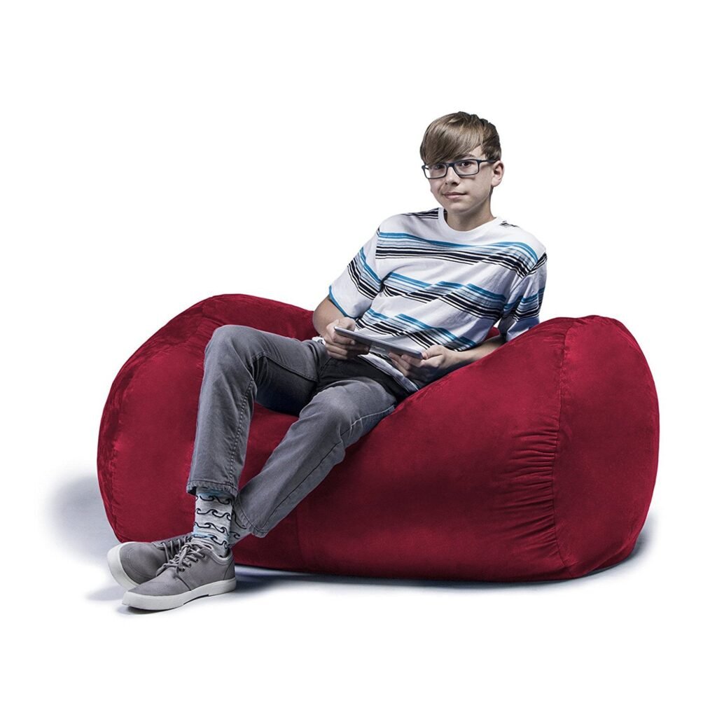 One Up Innovations Jaxx 4 Sofa Saxx Lounger Bean Bag in Cherry