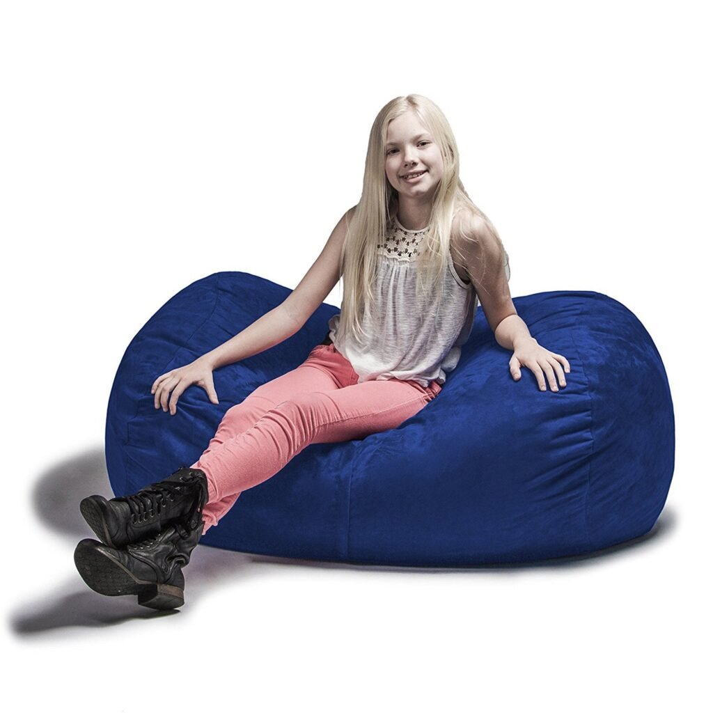 One Up Innovations Jaxx 4 Sofa Saxx Lounger Bean Bag in Blueberry